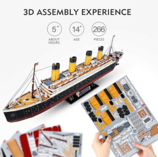 Fødselsdagsgave papirstiksav DIY Stadium 3D-puslespil til voksne