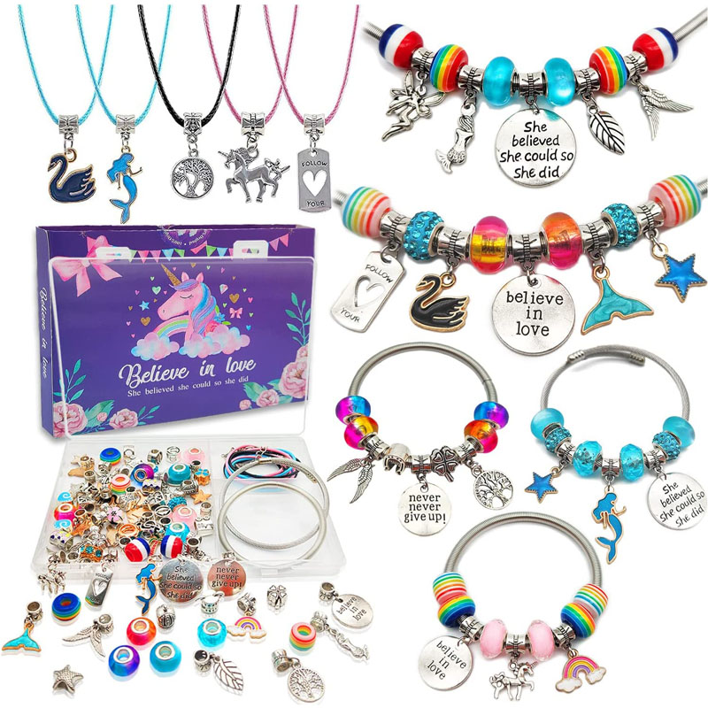 Charm Armbånd Making Kit Kids DIY Art Crafts